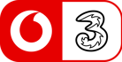 three vodafone logo.